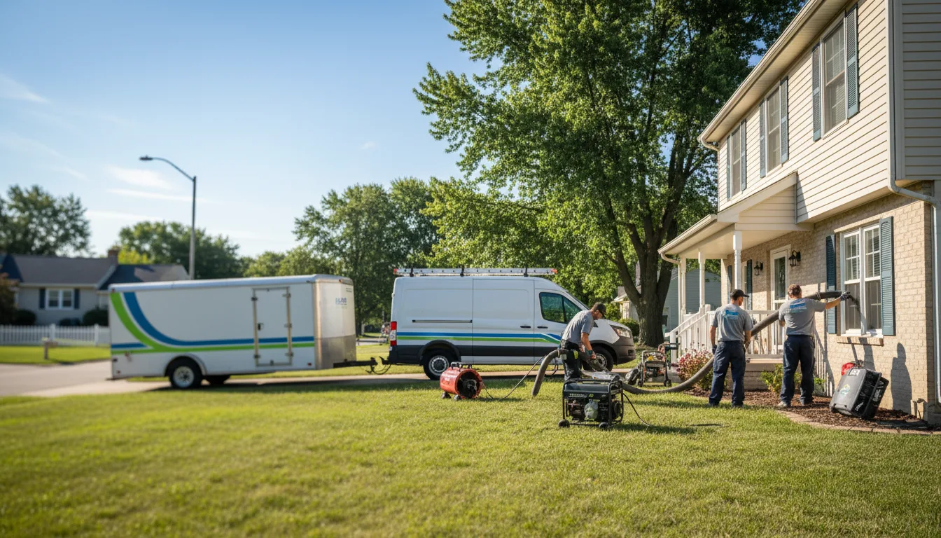 Flooded Basement Restoration And Cleanup With Repair in Garrett, IN near me
